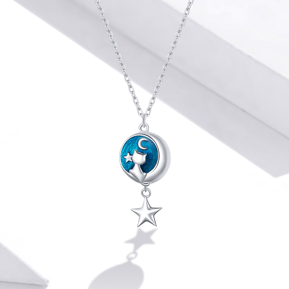 Moon Cat Pendant Necklace