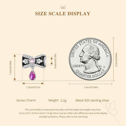 Romantic Bow Beads Charm