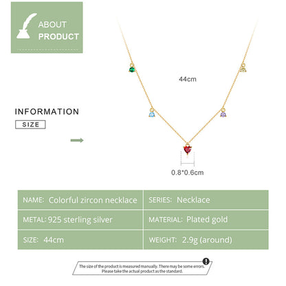 Colorful Zircon Statement Necklace
