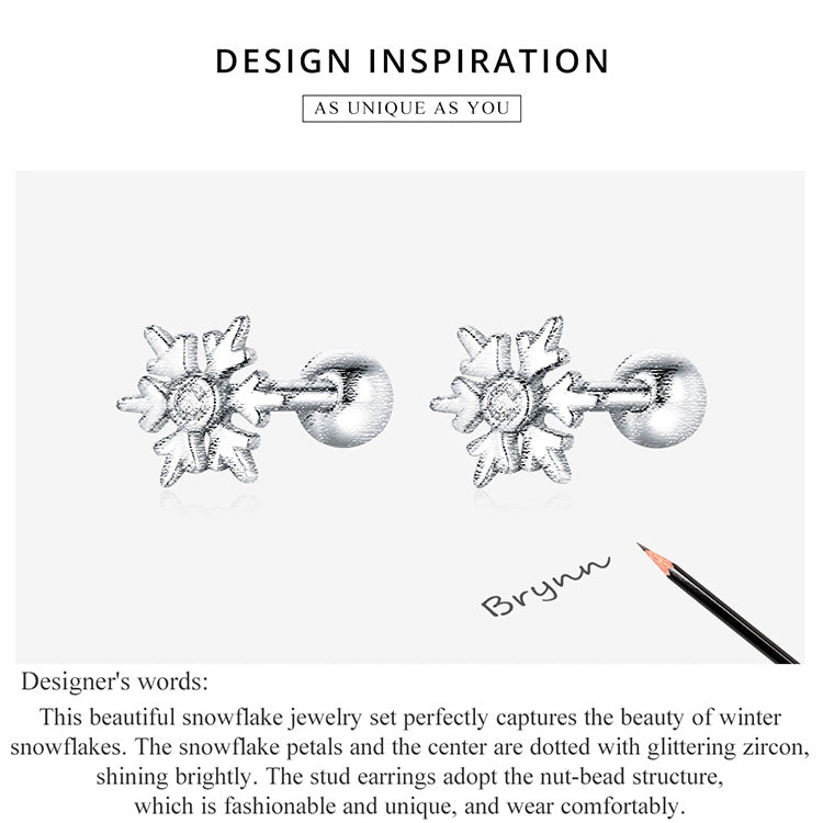 Snowflake Hoop Earrings