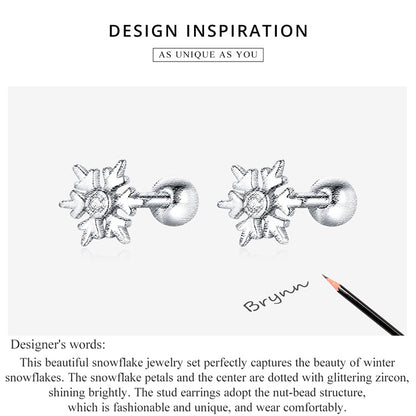 Snowflake Hoop Earrings