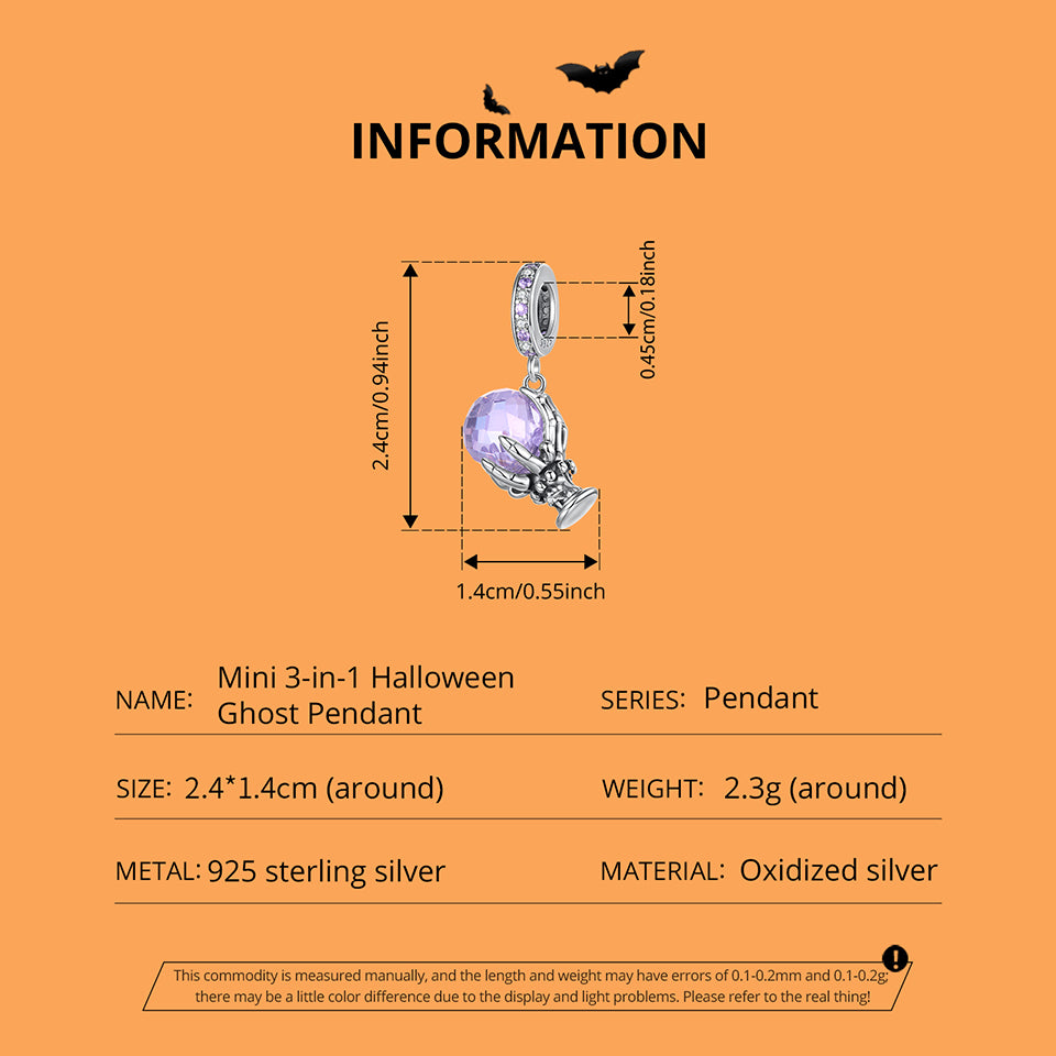 Halloween Magic Crystal Pendant Charm