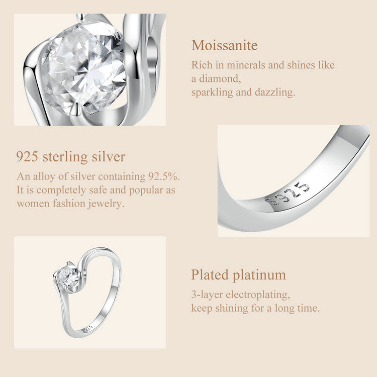 0.5 Carat Moissanite Ring