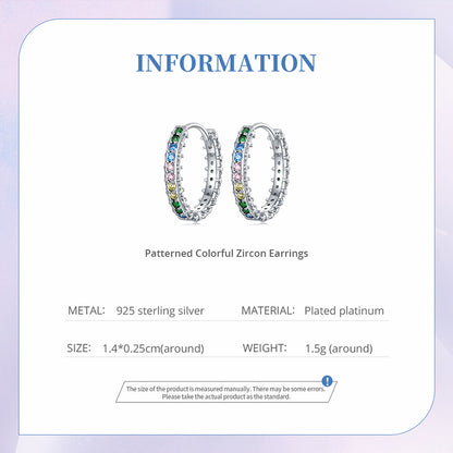 Patterned Cubic Zirconia Clip Earrings