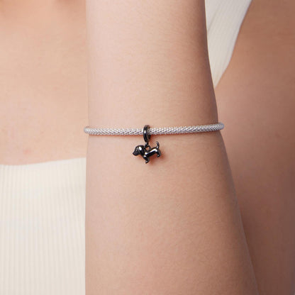 Black Dachshund Pendant Charm