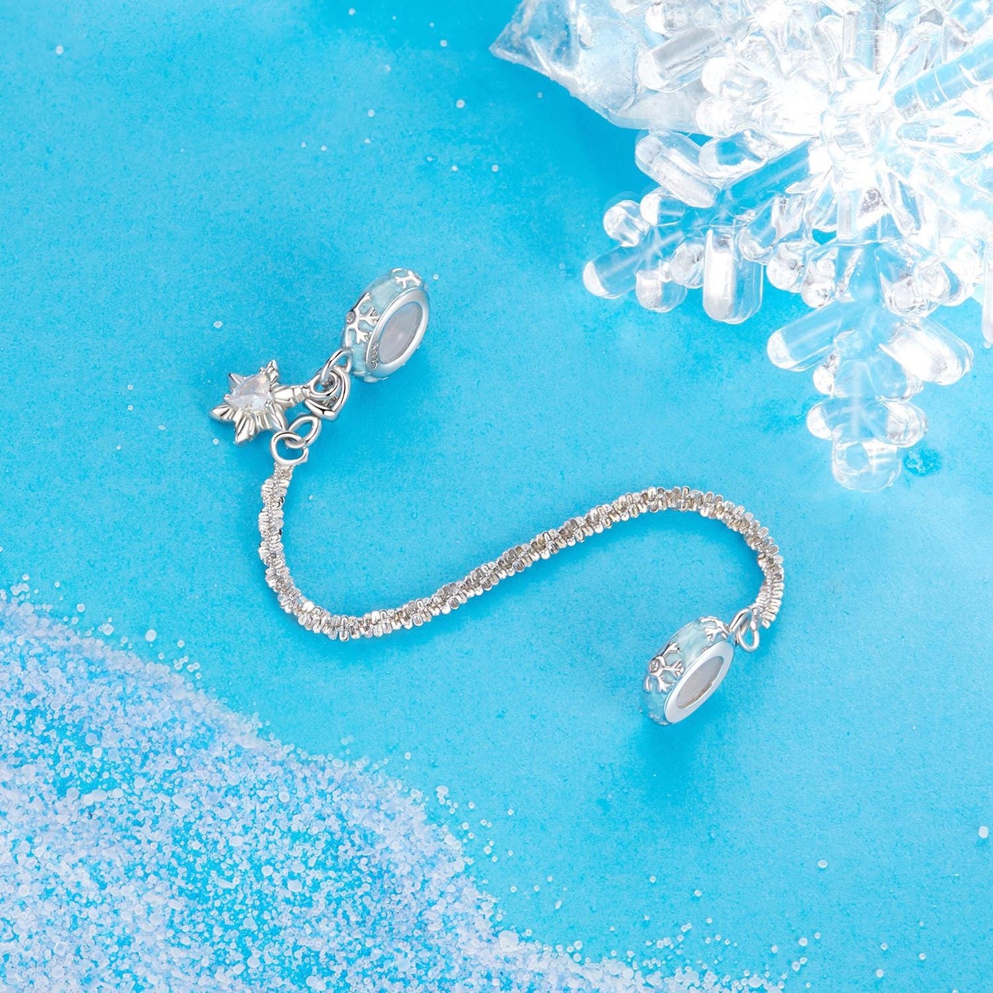 Ice Crystal Silicone Safety Chain Charm