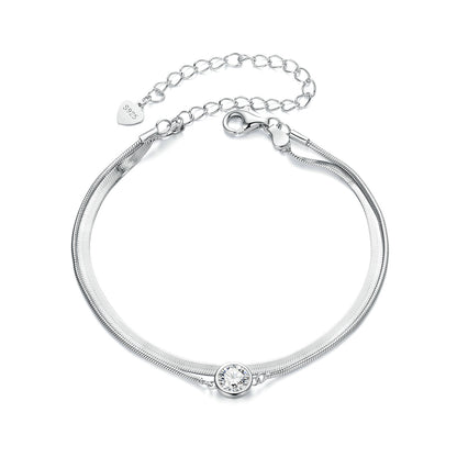 Double-Layer Sparkling Moissanite Bracelet
