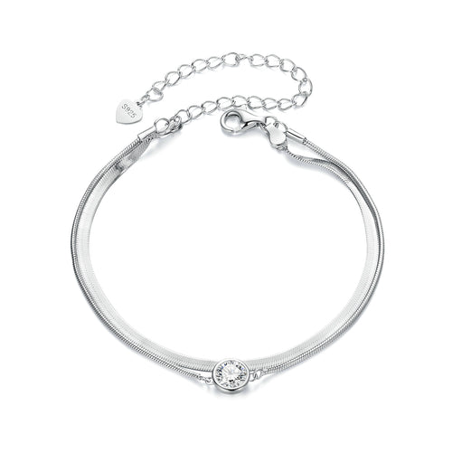 Double-Layer Sparkling Moissanite Bracelet