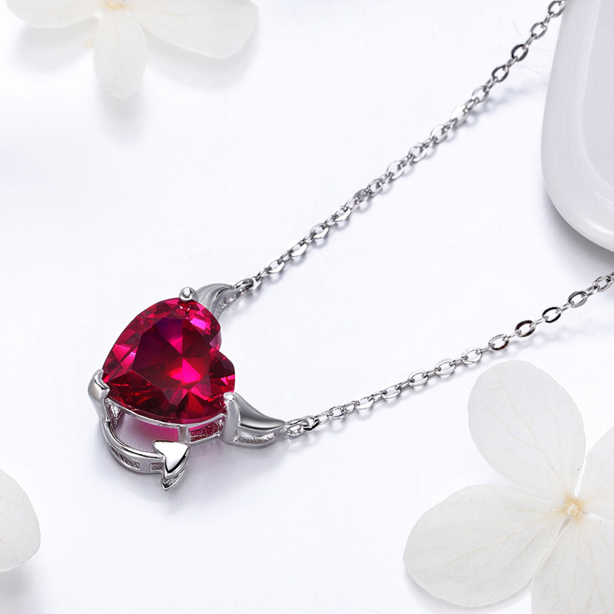 Ruby Evil Sterling Silver Necklace