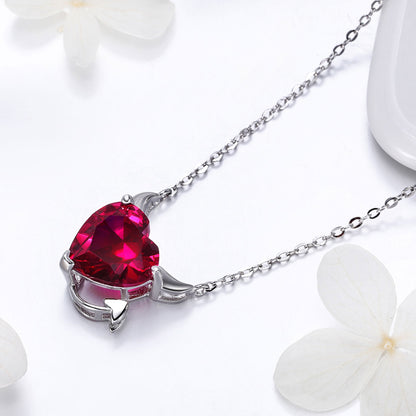Ruby Evil Sterling Silver Necklace