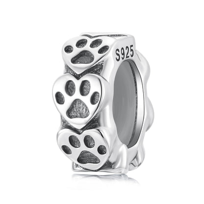 Paw Print Silicone Beads Charm