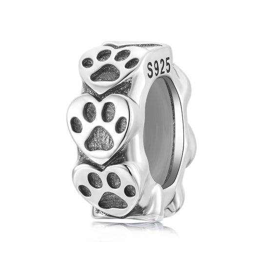 Paw Print Silicone Beads Charm