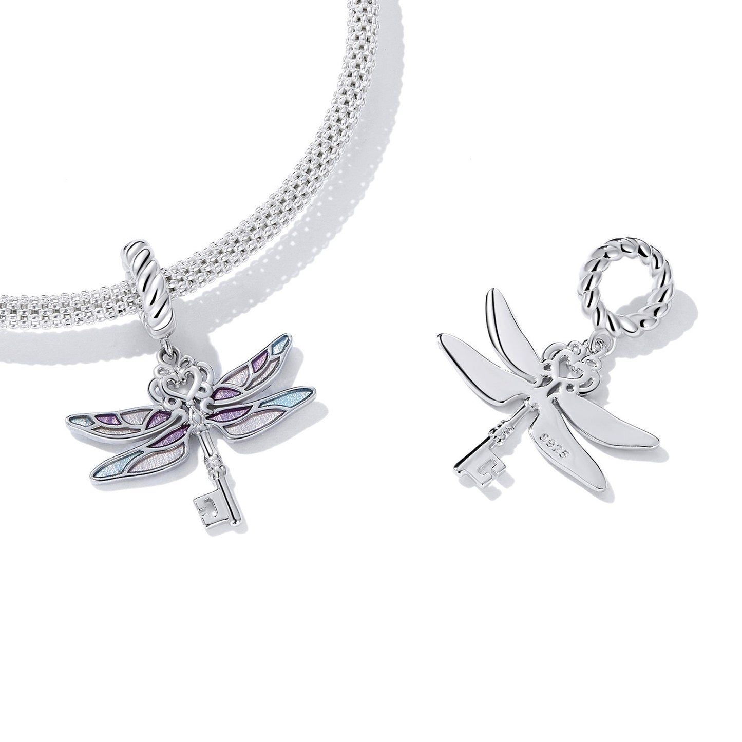 Dragonfly Key Pendant Charm