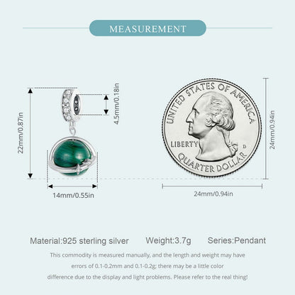 Natural Malachite Pendant Charm