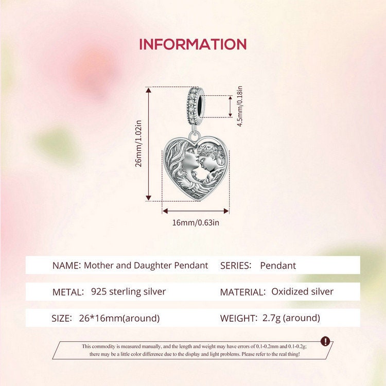 Mother and Daughter Pendant Charm
