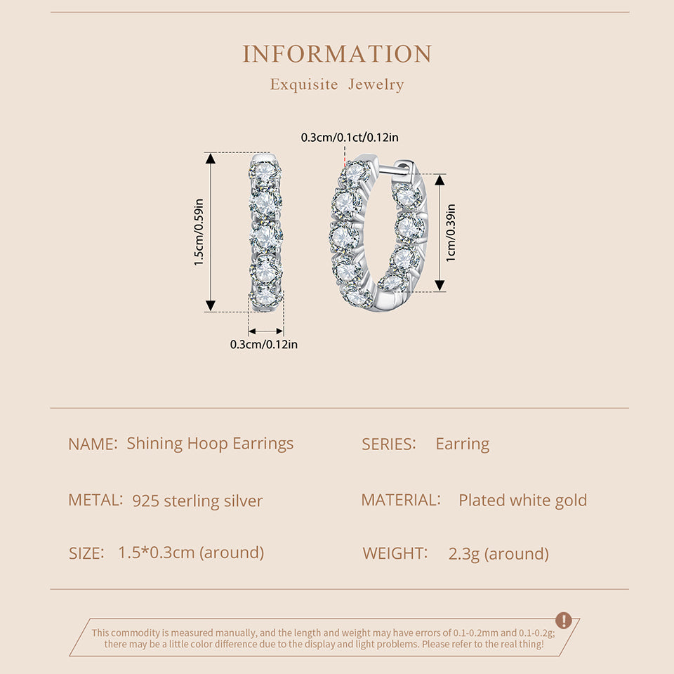 Sparkling Moissanite Ear Climbers