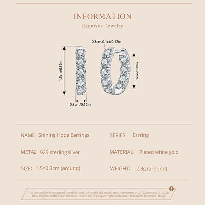 Sparkling Moissanite Ear Climbers