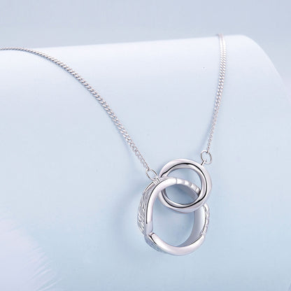 Mobius Double Hoop Necklace
