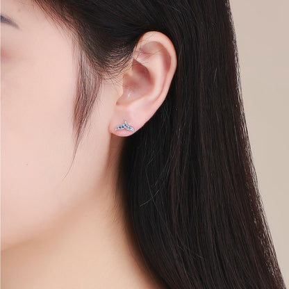 Blue Fishtail Earrings