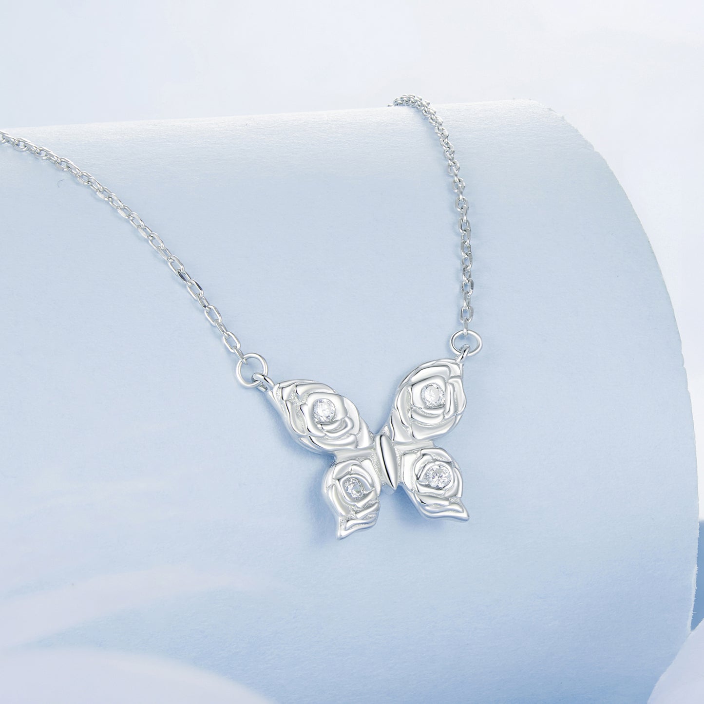 Rose and Butterfly Necklace