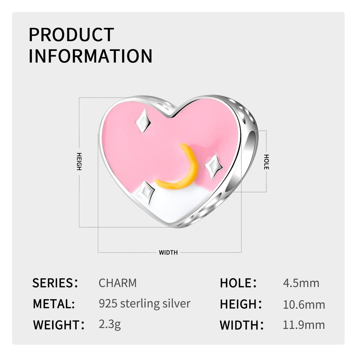 Moon Pink Love Charm