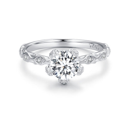 Crown Design Moissanite Ring
