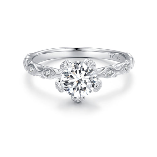 Crown Design Moissanite Ring