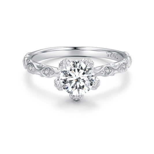 Crown Design Moissanite Ring