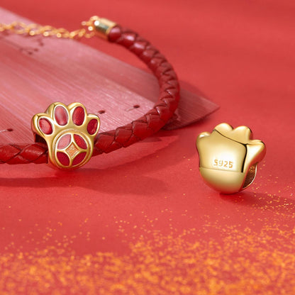 Lucky Pawprint Charm