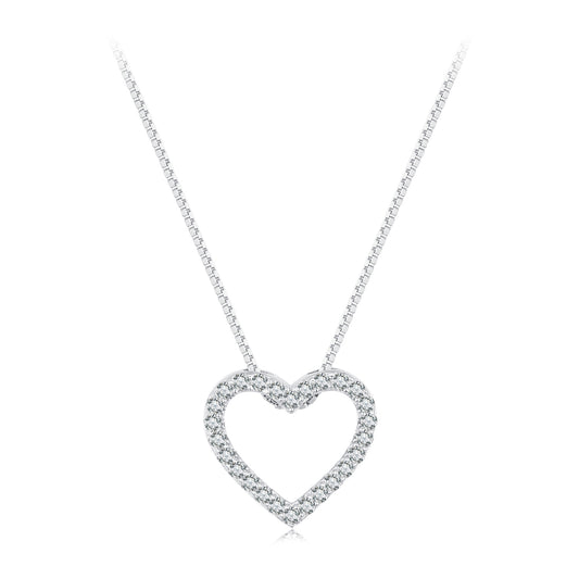Heart-Shaped Moissanite Necklace