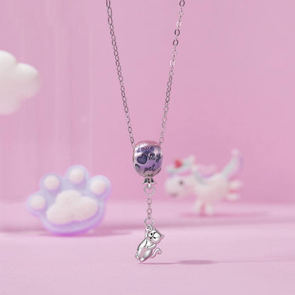 Flying Balloon Cat Charm