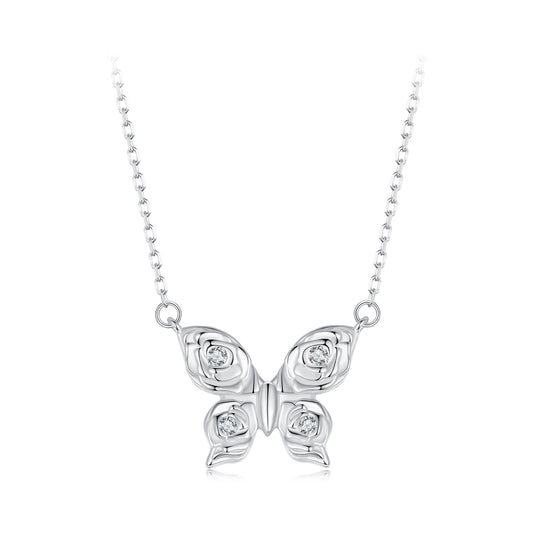 Rose and Butterfly Necklace