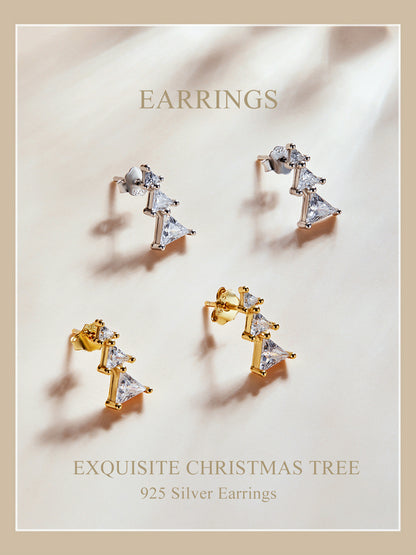 Elegant Christmas Tree Earrings