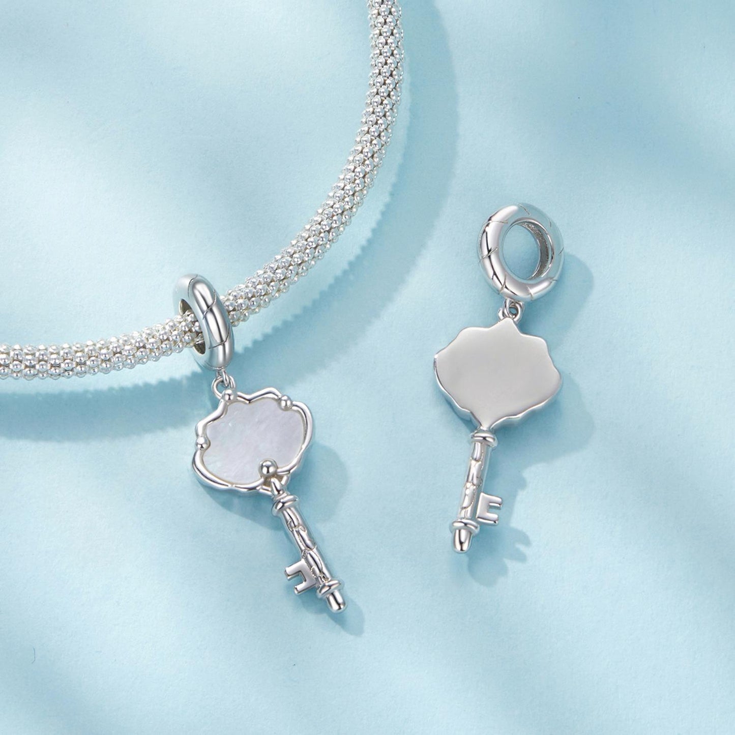 Shell Key Pendant Charm