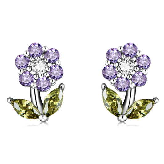 Delicate Flower Stud Earrings