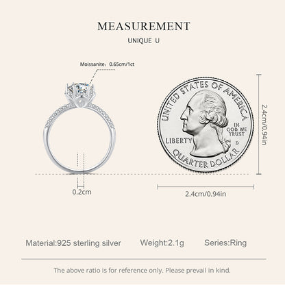 1 Carat Moissanite Ring