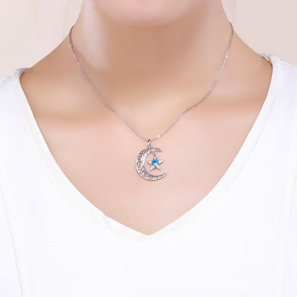 Glittering Cosmos Sterling Silver Necklace