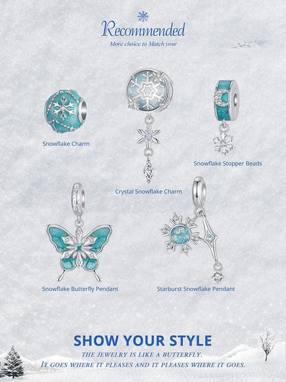 Starburst Snowflake Pendant Charm