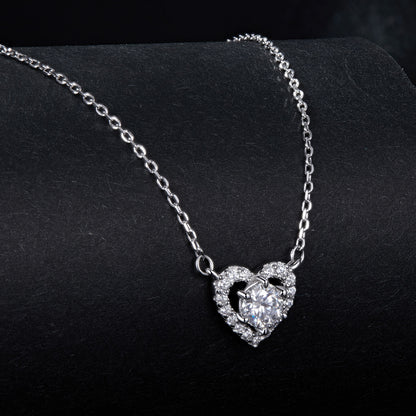 0.5ct Heart-Shaped Moissanite Necklace