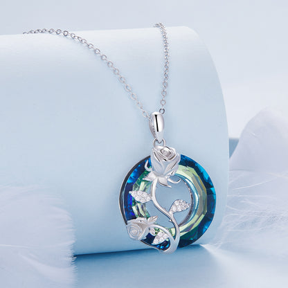 Angelic Ring Rose Necklace