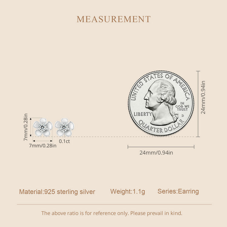 Cherry Blossom 0.1ct Moissanite Studs
