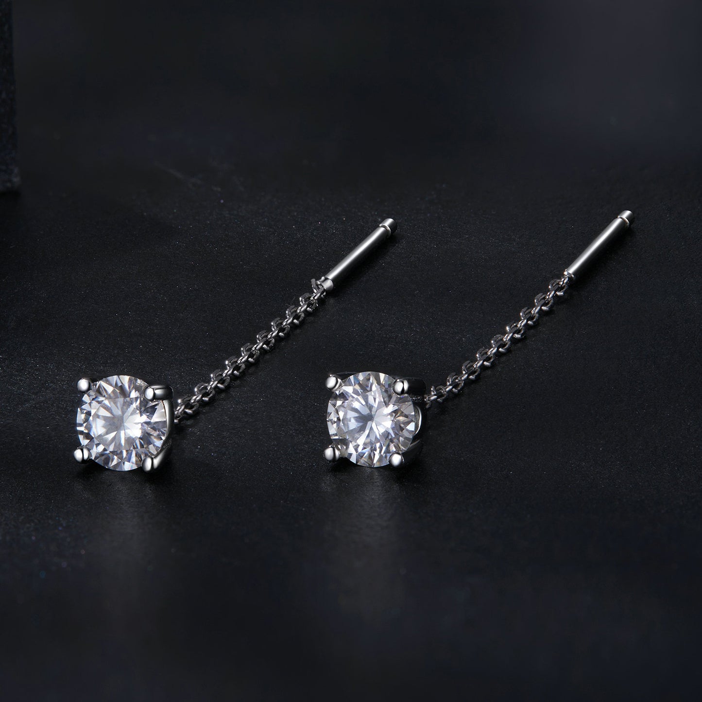 0.4ct Moissanite Threader Earrings