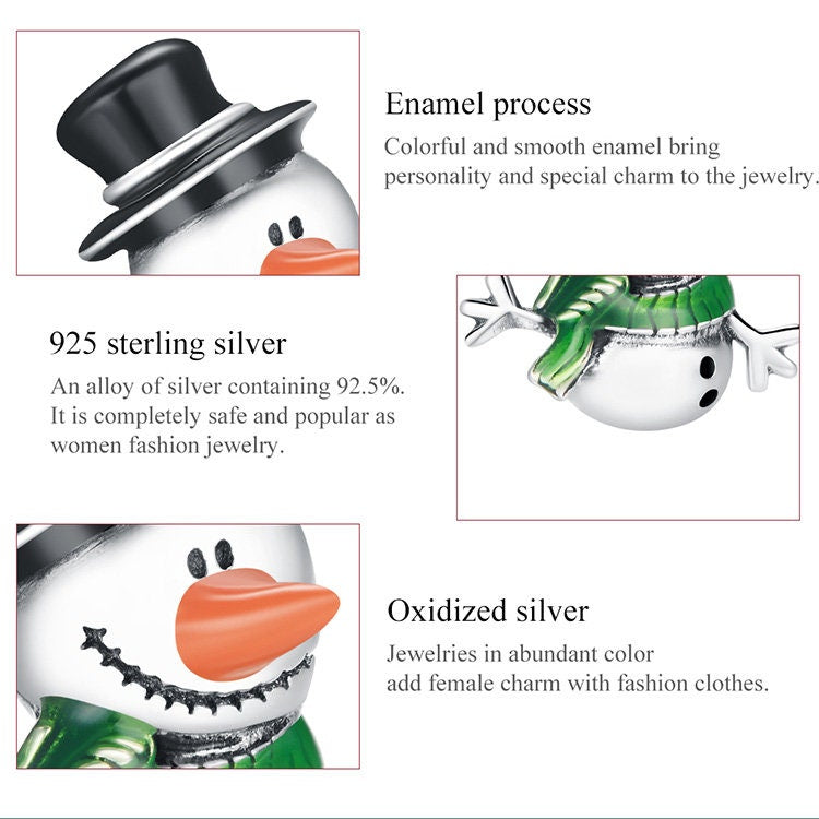 Christmas Theme Snowman Charm