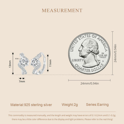 0.5ct Moissanite Spring Ear Climbers