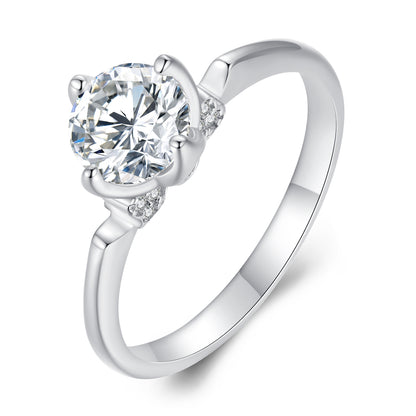Sparkling Moissanite Wedding Ring