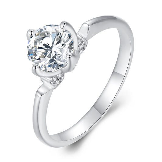 Sparkling Moissanite Wedding Ring