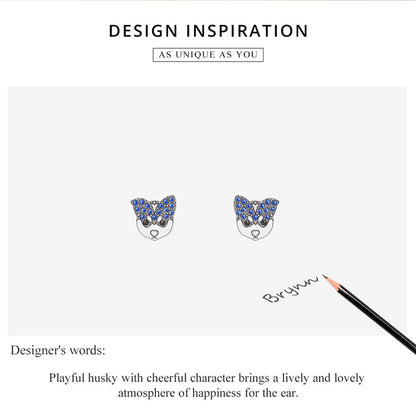 Husky Stud Earrings