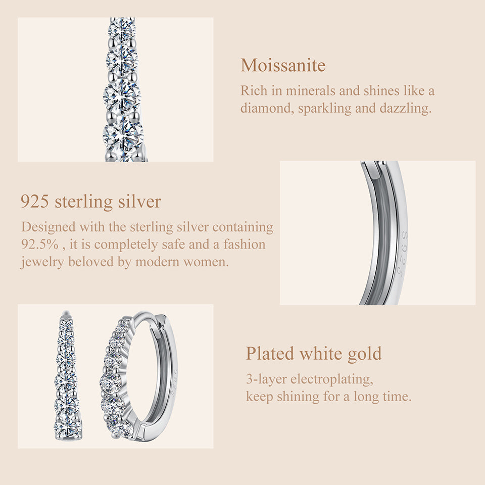 Moissanite Ear Climbers