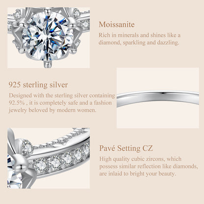 Floral Bud Moissanite Ring