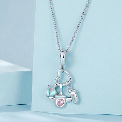 Baby Bottle Set Pendant Charm
